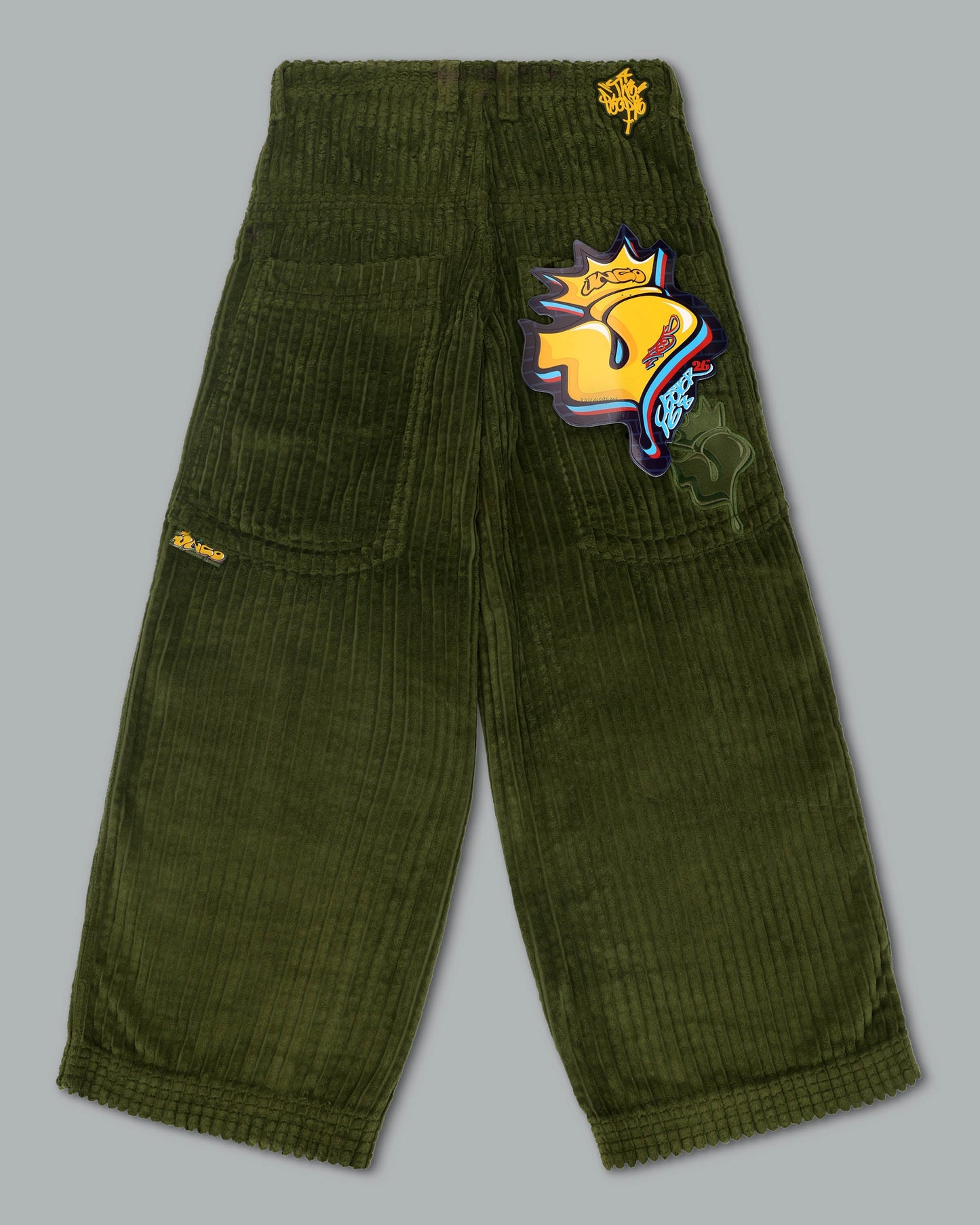 W Jester. 26". 2 Wale Corduroy. Moss.