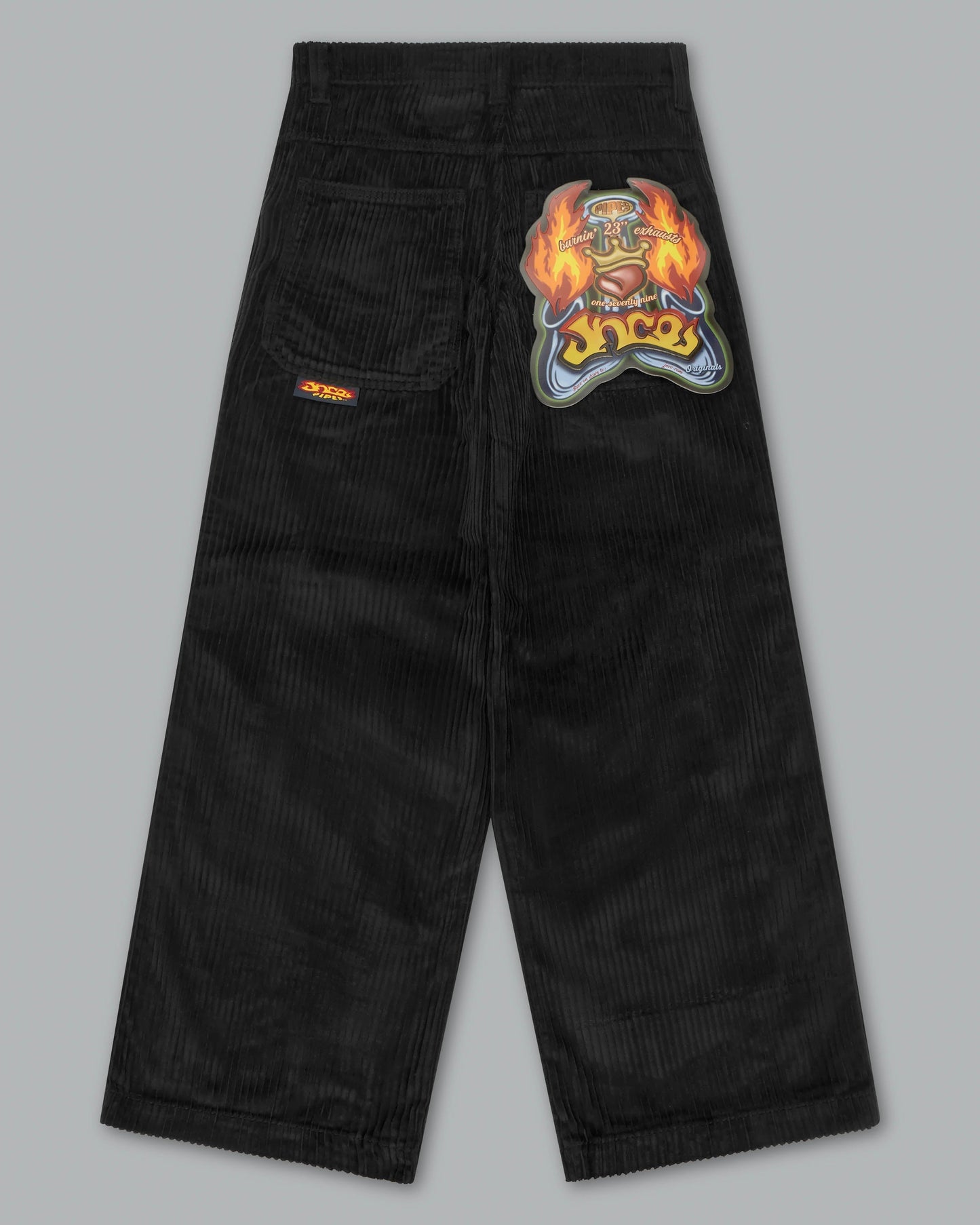 W179 Pipes. 23". 4 Wale Corduroy. Black.