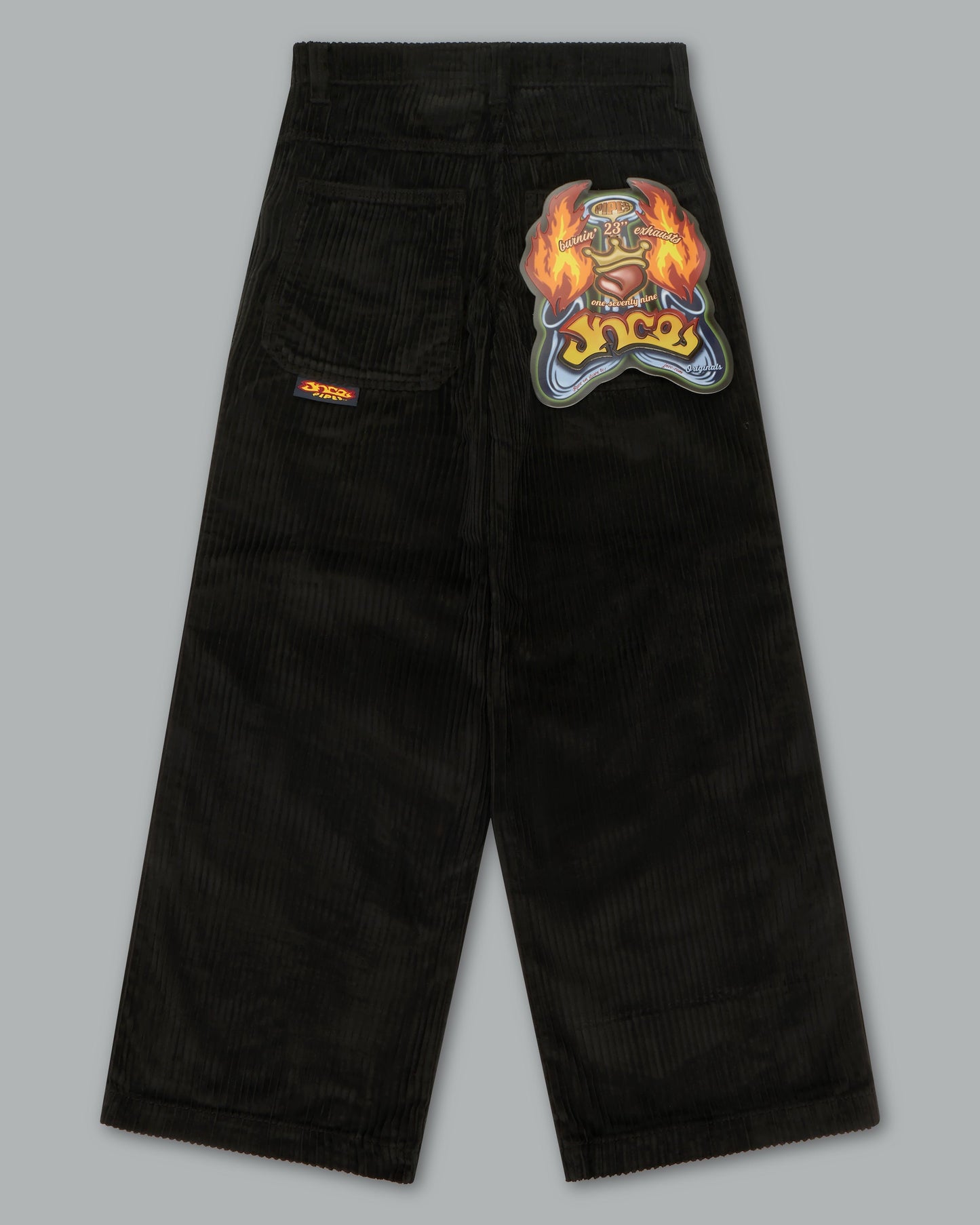 179 Pipes. 23". 4 Wale Corduroy. Black.