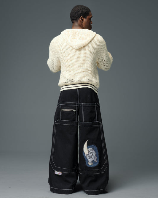 Jeans Like Jnco | Rhino. 34". Jet Black.