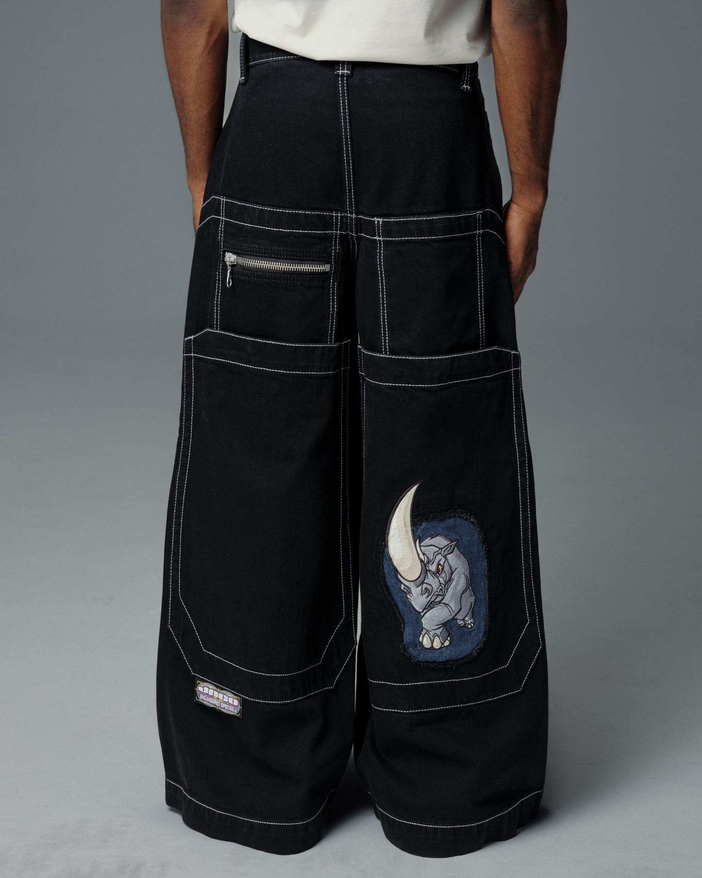 Jeans Like Jnco | Rhino. 34". Jet Black.