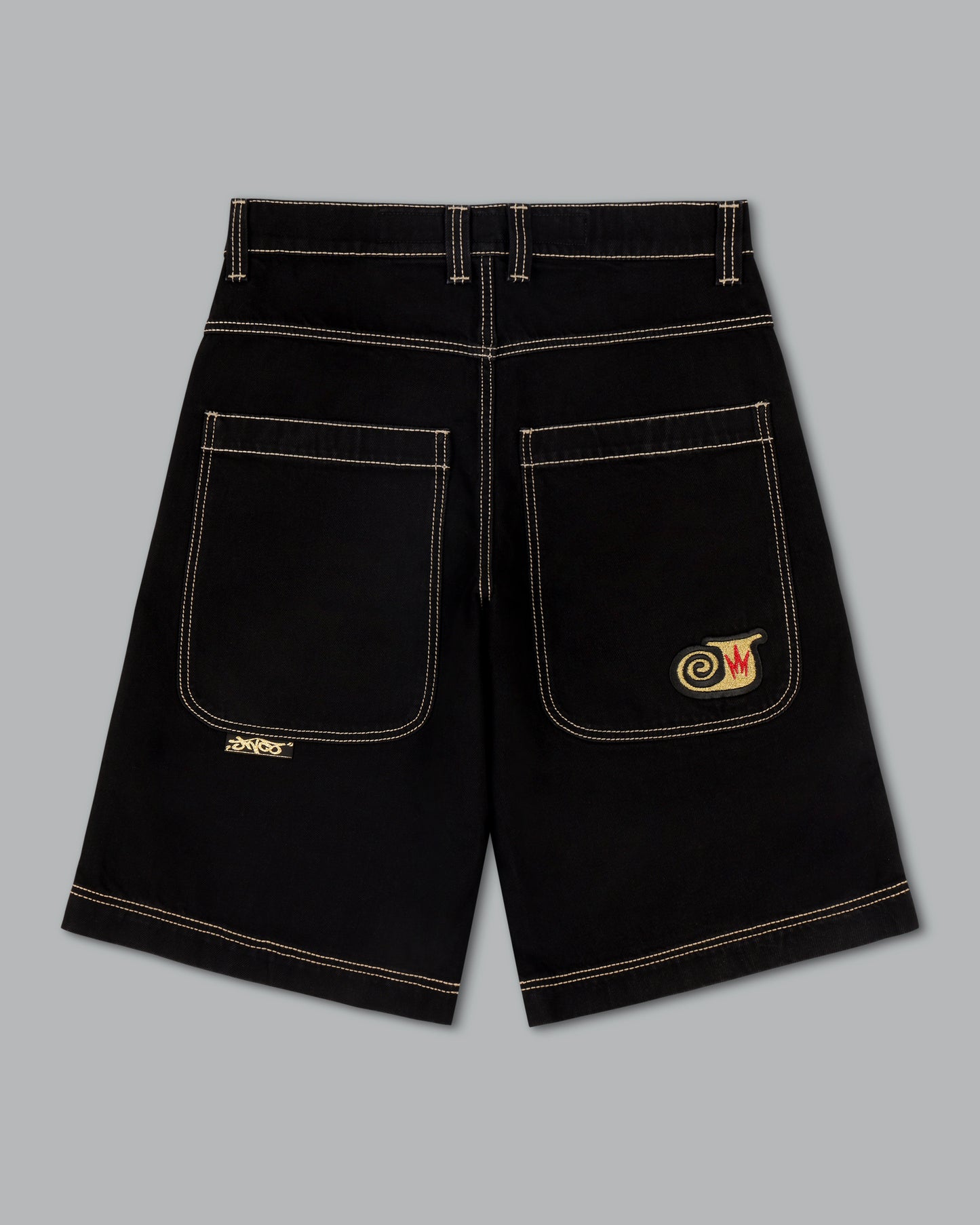 W101 Twin Cannon Shorts. 14". Black/Gold J.