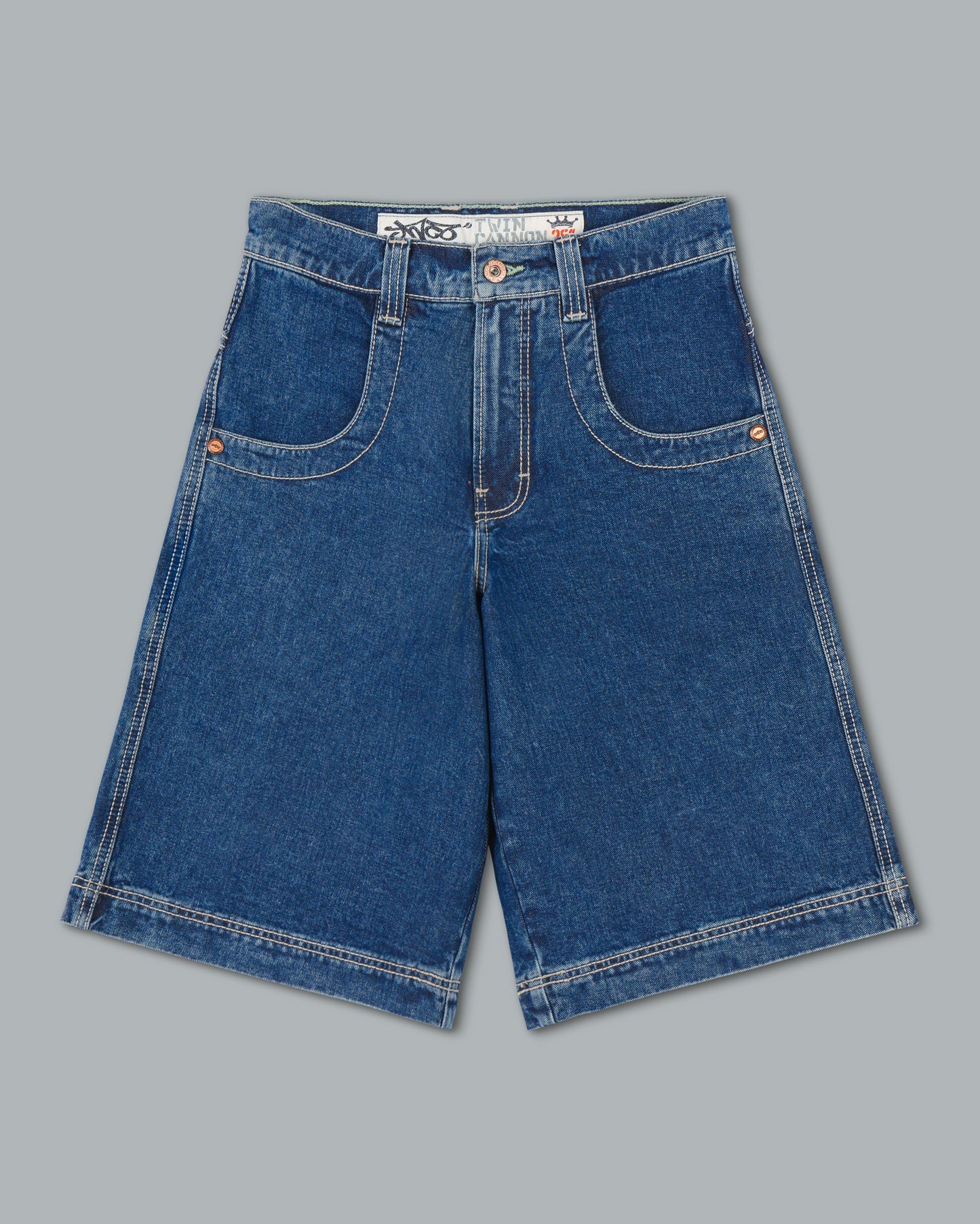 W101 Twin Cannon Shorts. 14" Inseam. Dark Stone.