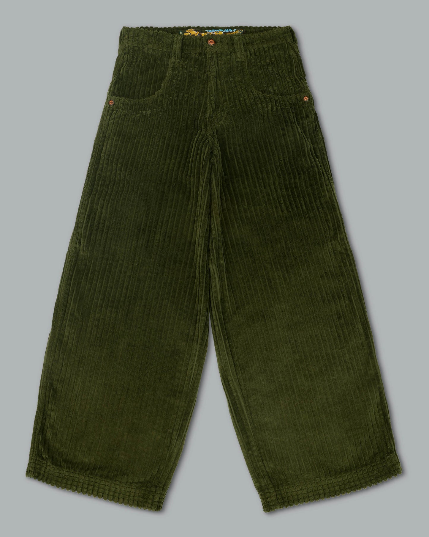 Jester. 26". 2 Wale Corduroy. Moss.