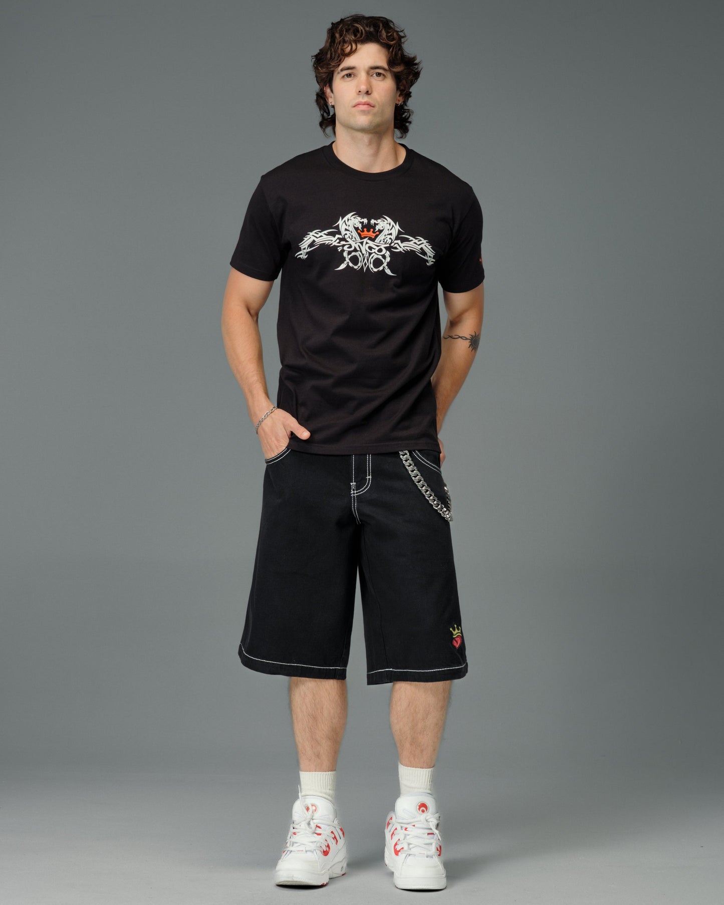 179 Pipes Shorts. 14" Inseam. Jet Black.