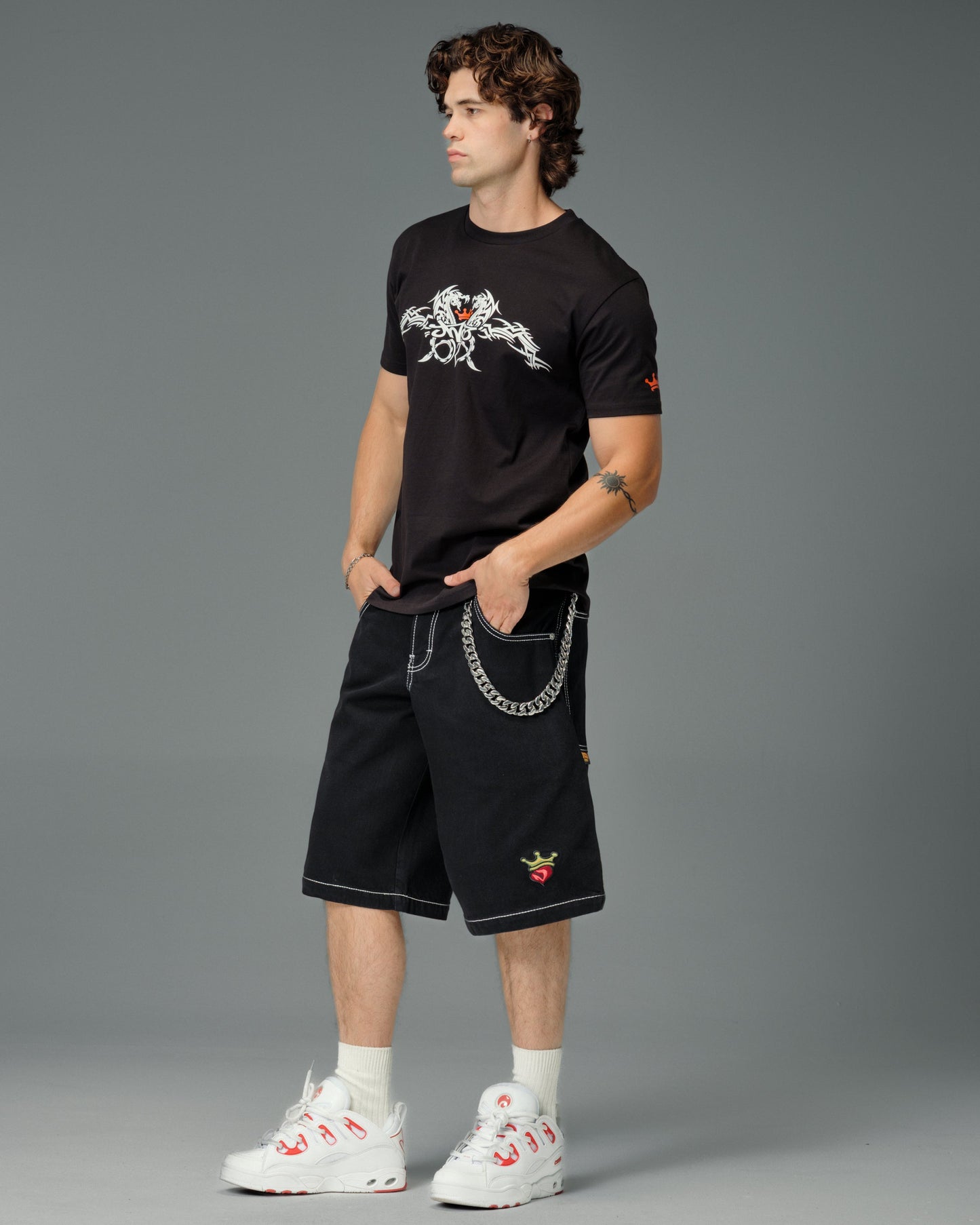 179 Pipes Shorts. 14" Inseam. Jet Black.