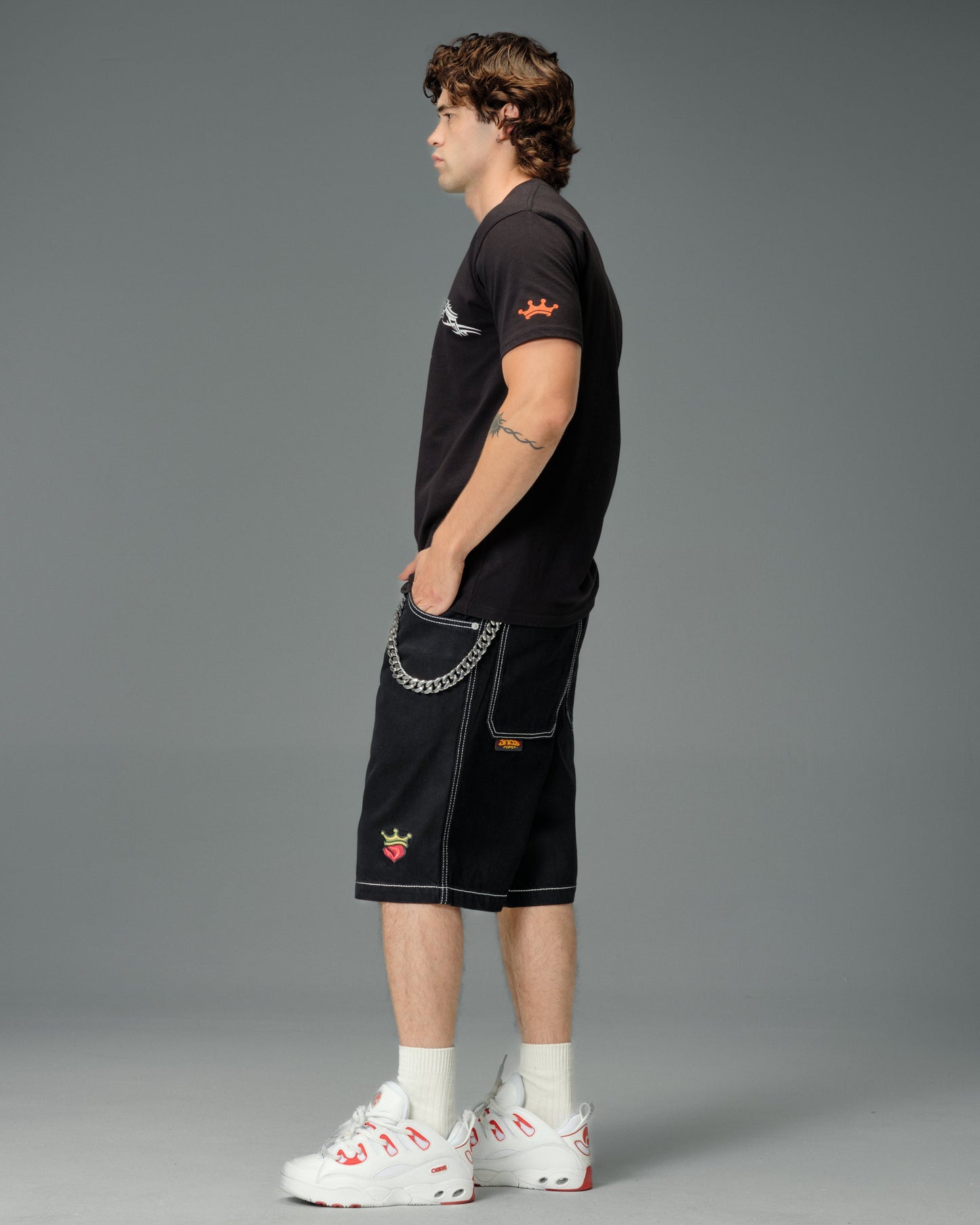 179 Pipes Shorts. 14" Inseam. Jet Black.