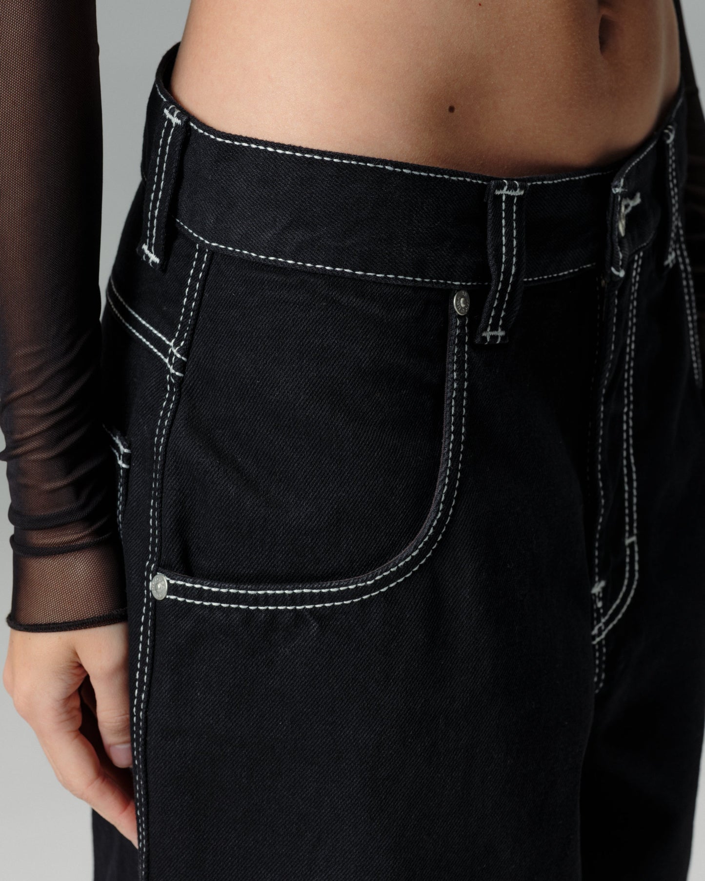 W179 Pipes Shorts. 14" Inseam. Jet Black.