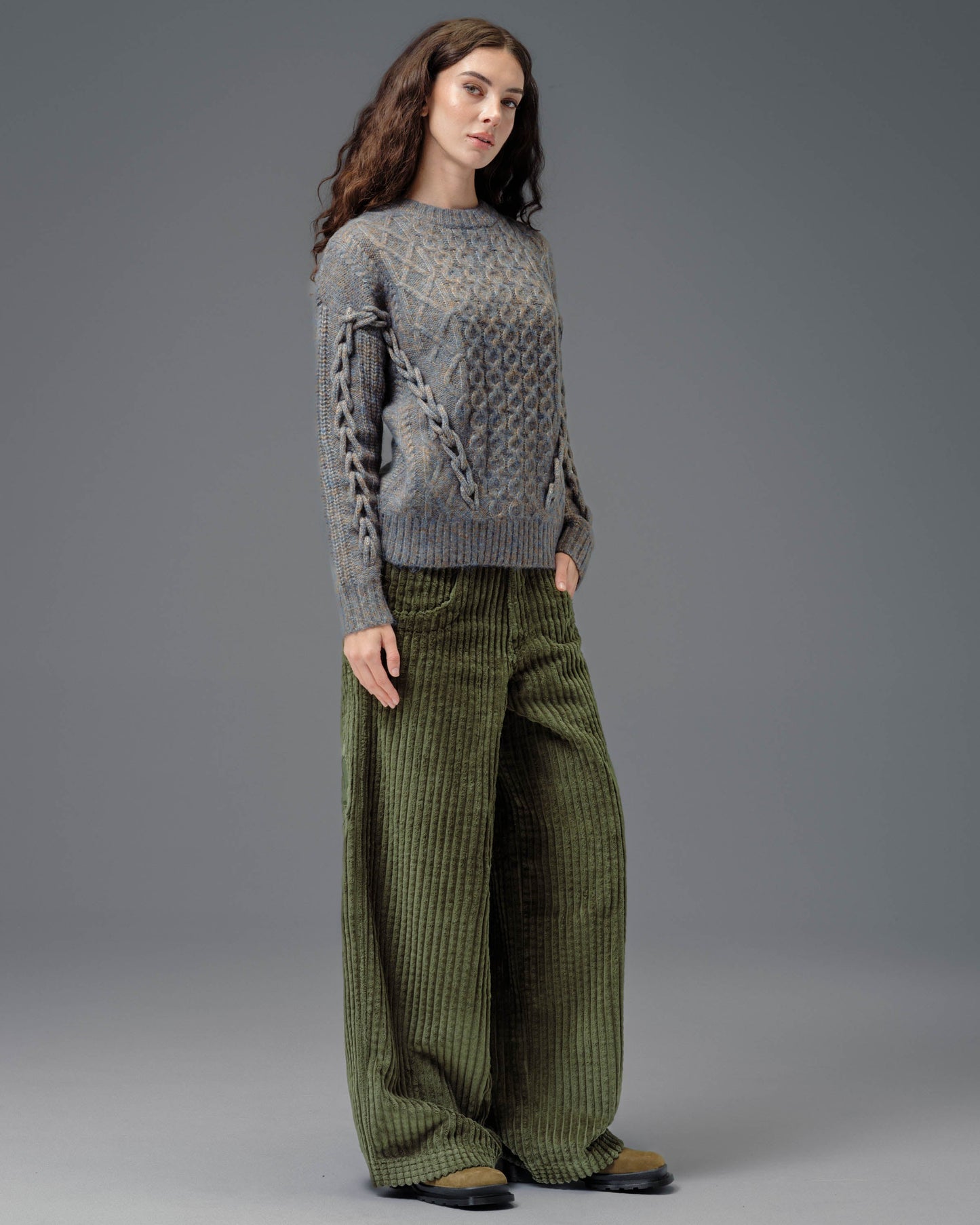W Jester. 26". 2 Wale Corduroy. Moss.
