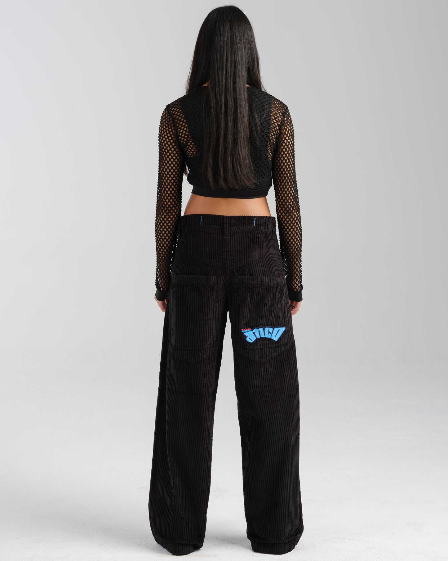 W169 Low Down. 20". 4 Wale Corduroy. Black.
