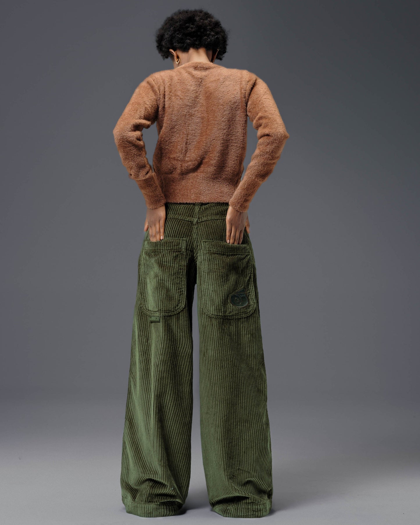 W101 Twin Cannon. 26". 4 Wale Corduroy. Moss.